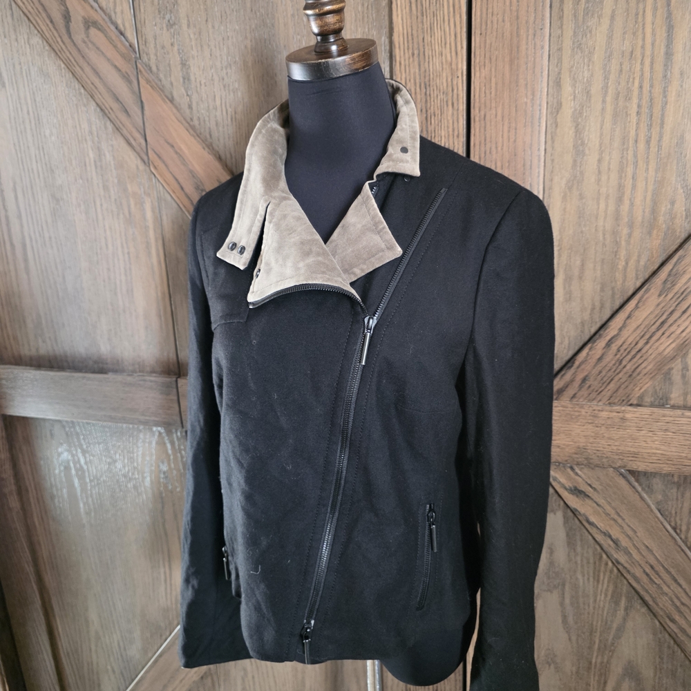 Akris Velvet Accent Asymmetrical Jacket - Picture 3 of 7
